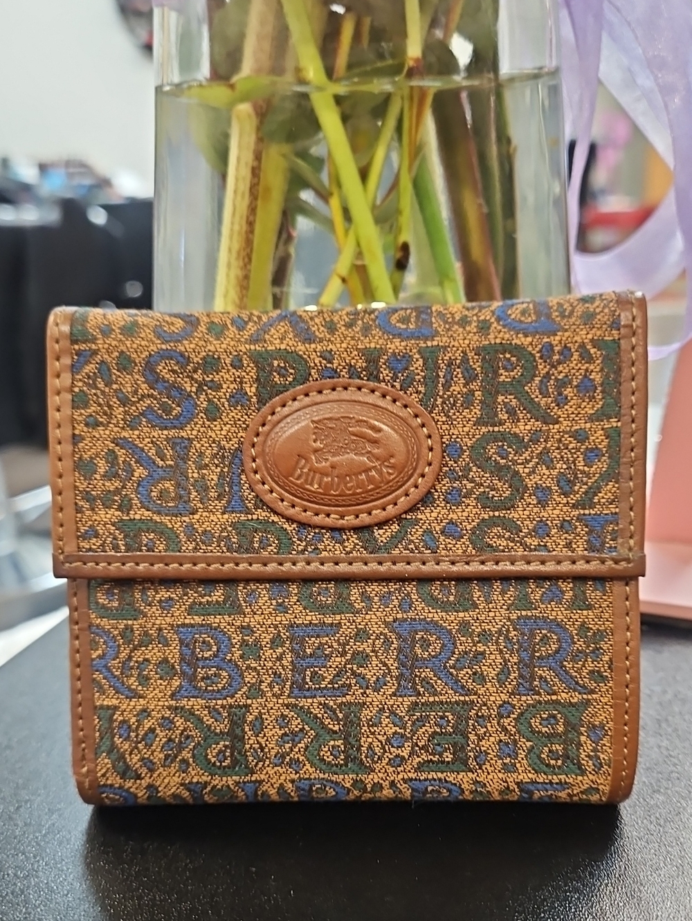 Burberrys Brown Logo Compact Men's Wallet